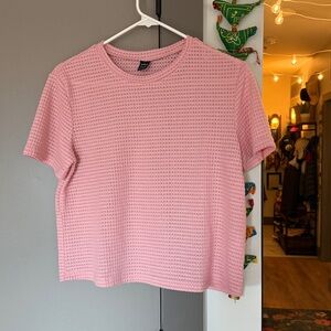 SHEIN Pink Textured Knit Top Tshirt Size Large